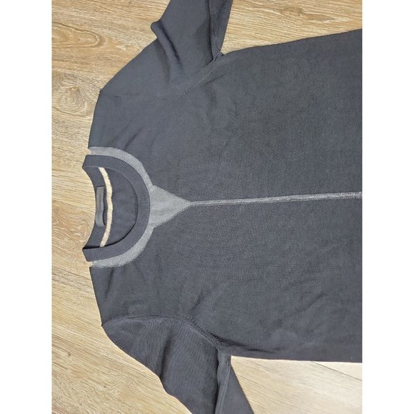 Alexander Wang Women's Medium Black Knit Sweater Viscose Stretch Sheer Panel - Picture 3 of 9